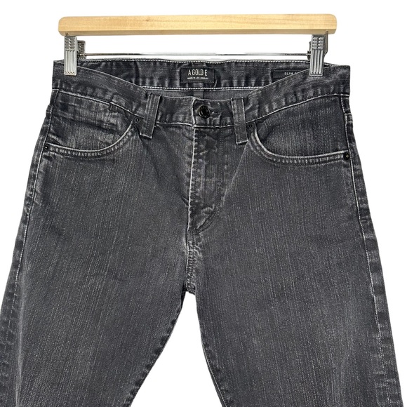 AGOLDE Tapered Slim Fit Stretch Denim Washed Casual Jeans - Picture 3 of 7